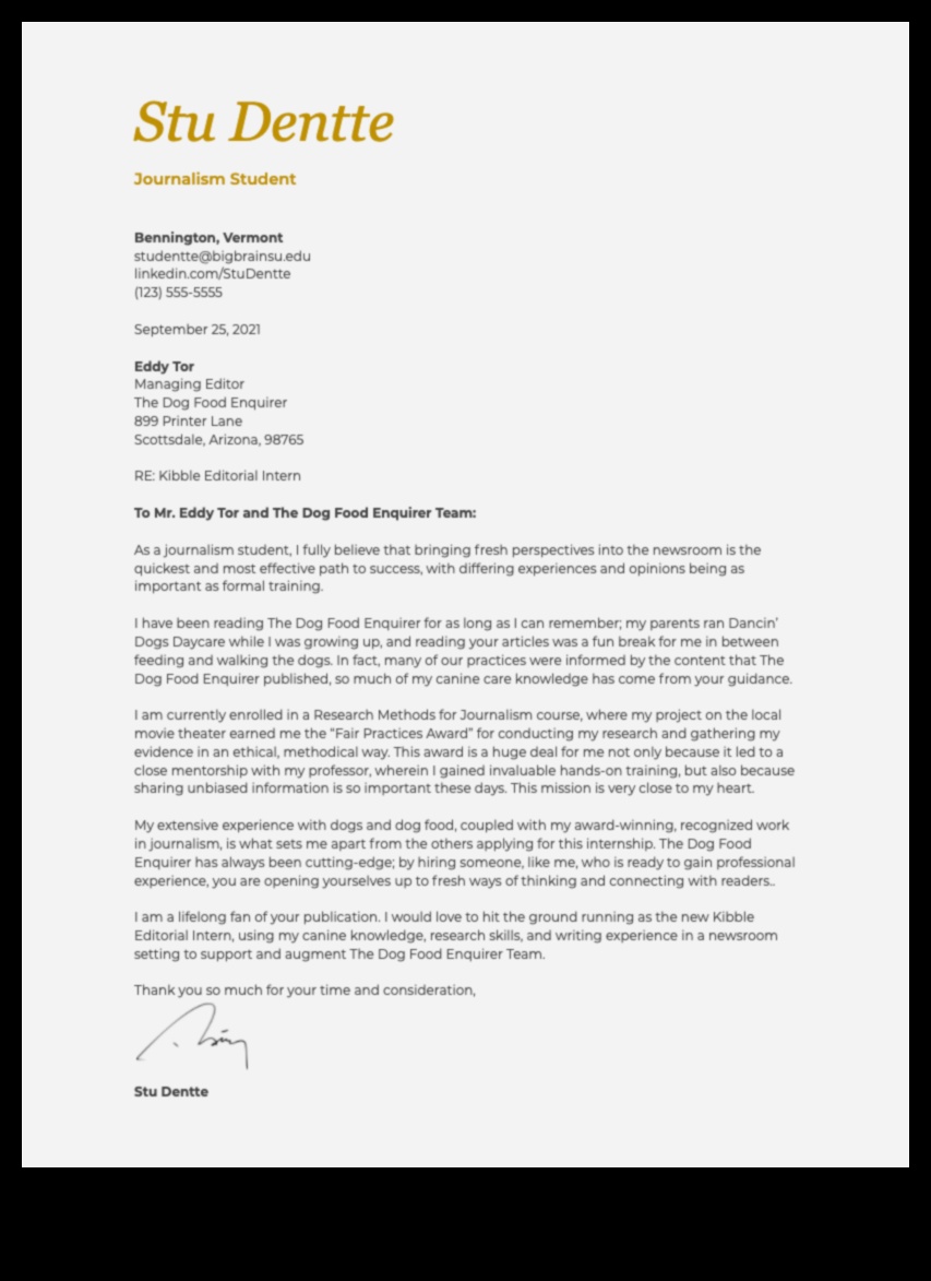 Land Your Dream Internship with a Cover Letter That Wows! 1