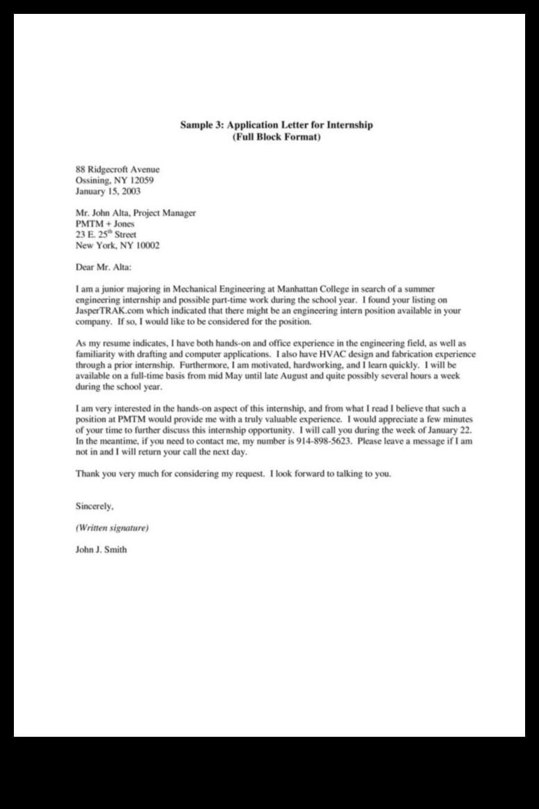 how to write cover letter for internship