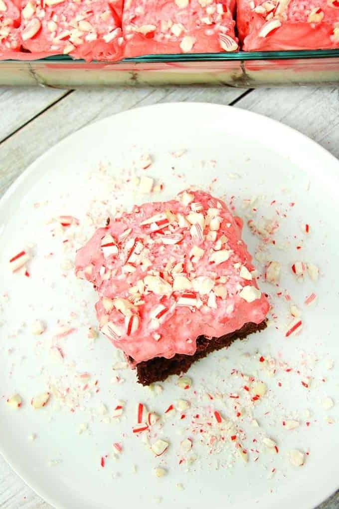 Torta Poke al Cioccolato e Menta, primo piano