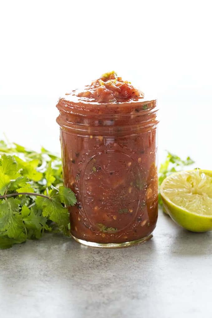 salsa in a jar