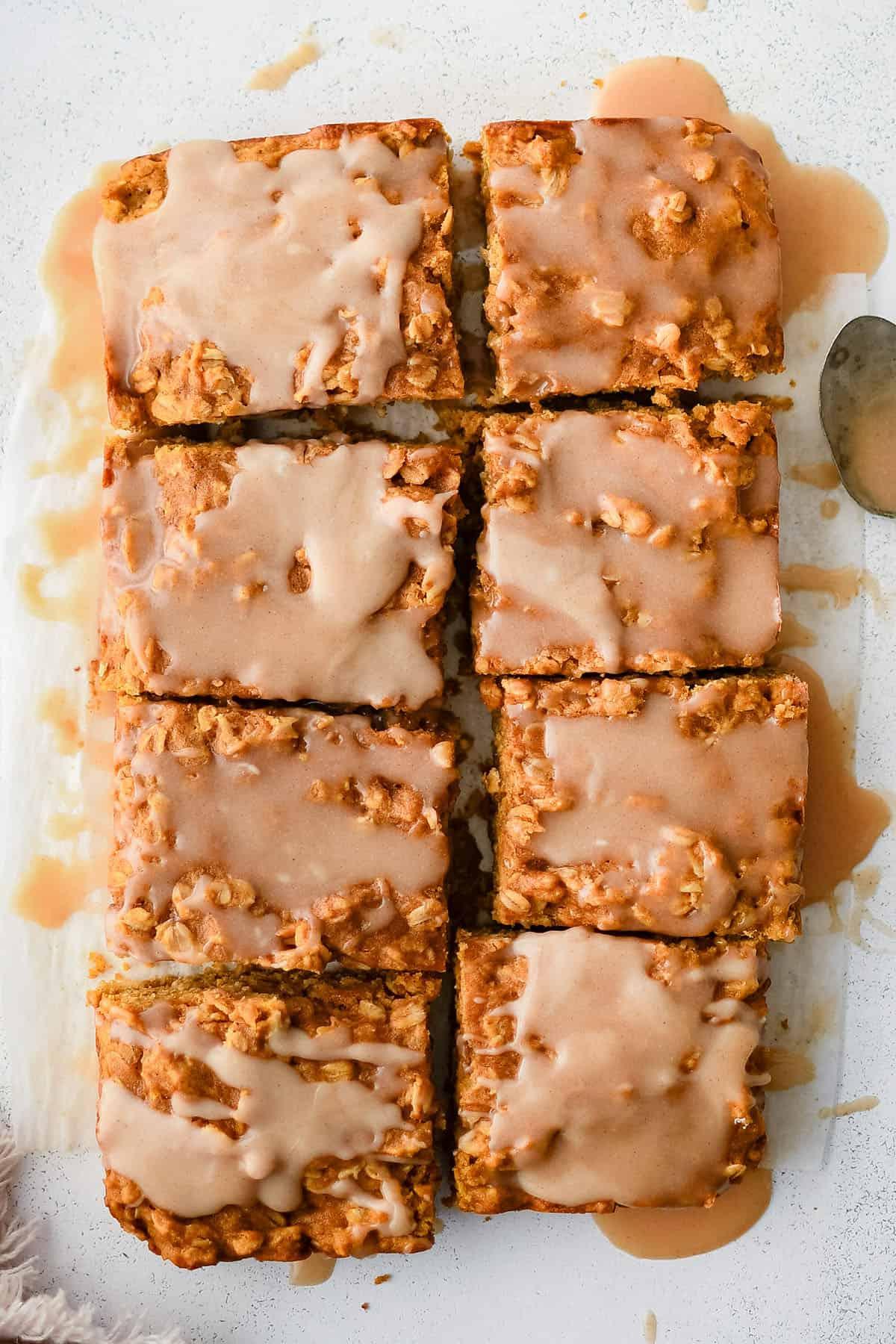 Barrette d'avena alla zucca con glassa al burro nocciola