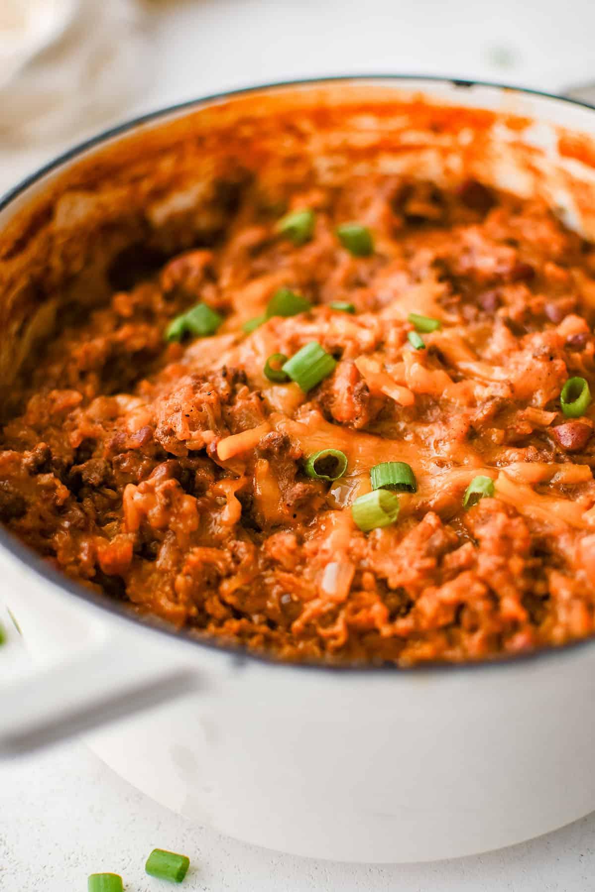 One Pot Riso Chili e Formaggio 2 riso al chili e formaggio in una pentola
