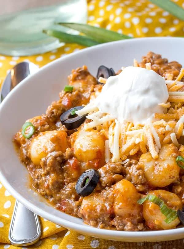Gnocchi di taco in una sola pentola
