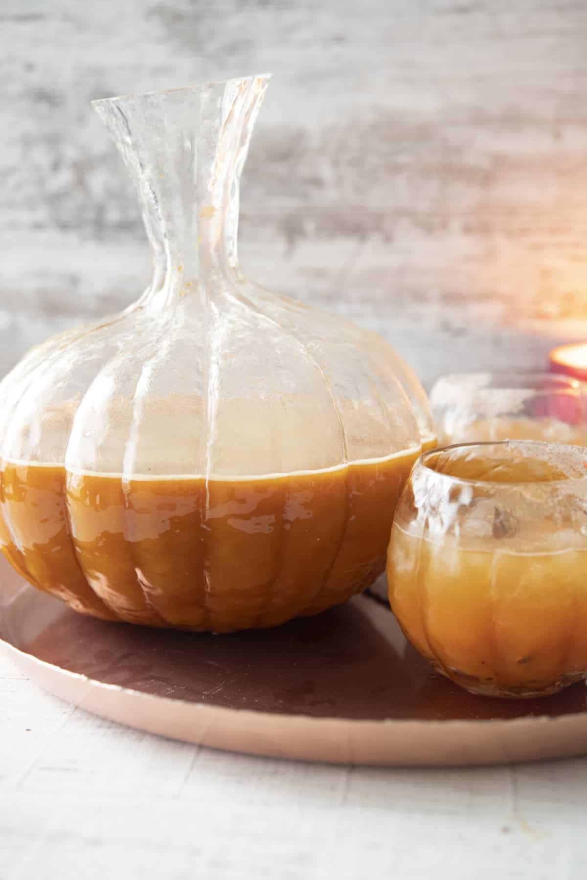 Brocca di punch margarita alla zucca
