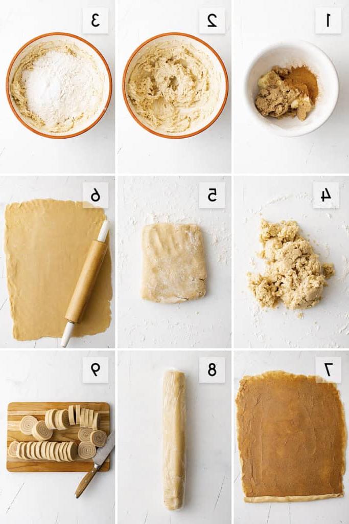 collage di foto come fare i biscotti girella alla cannella