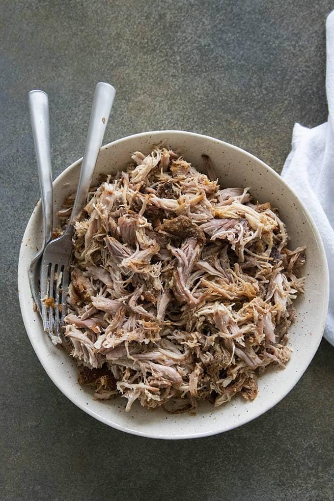 pulled pork in a bowl