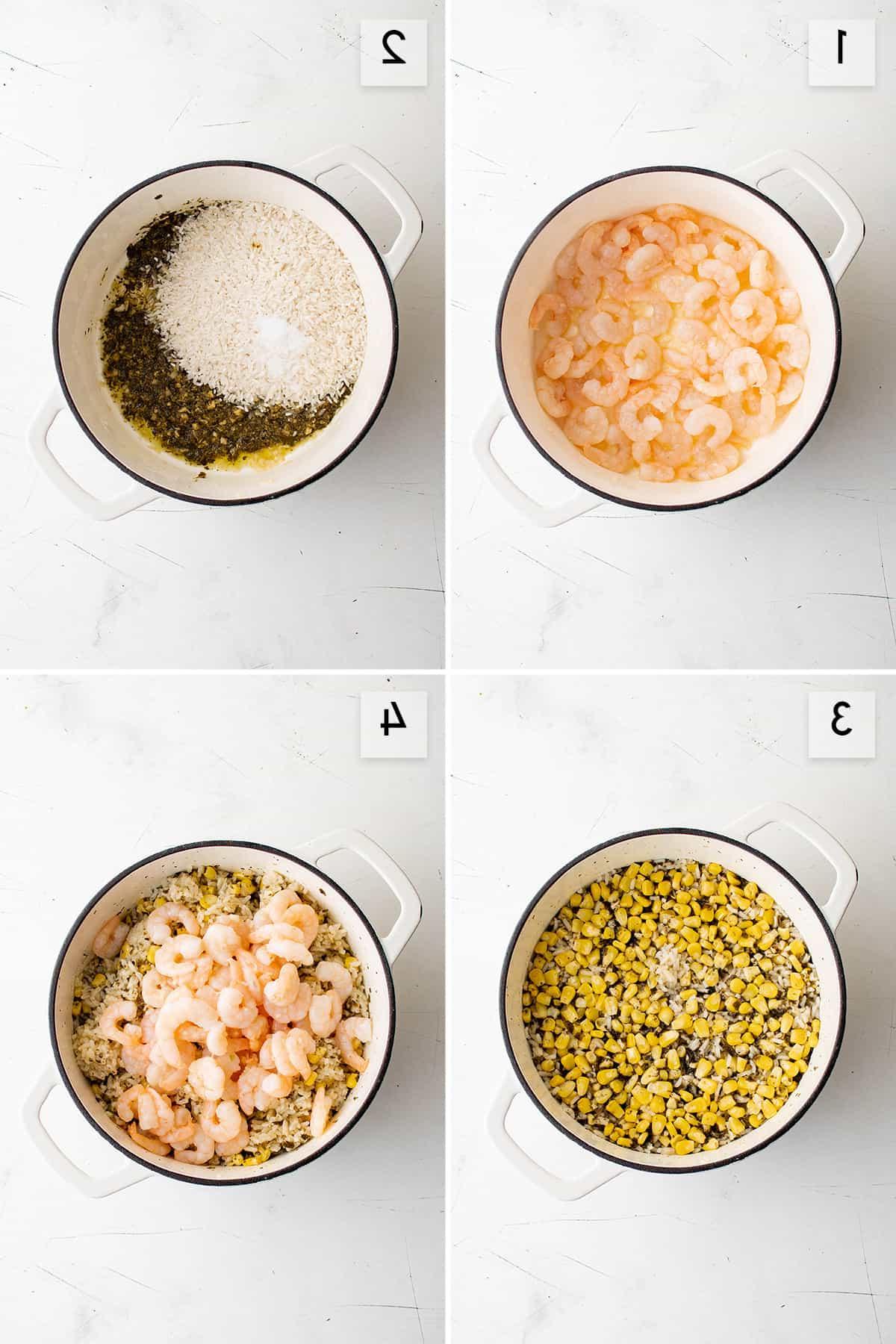 how to make shrimp and rice photo collage
