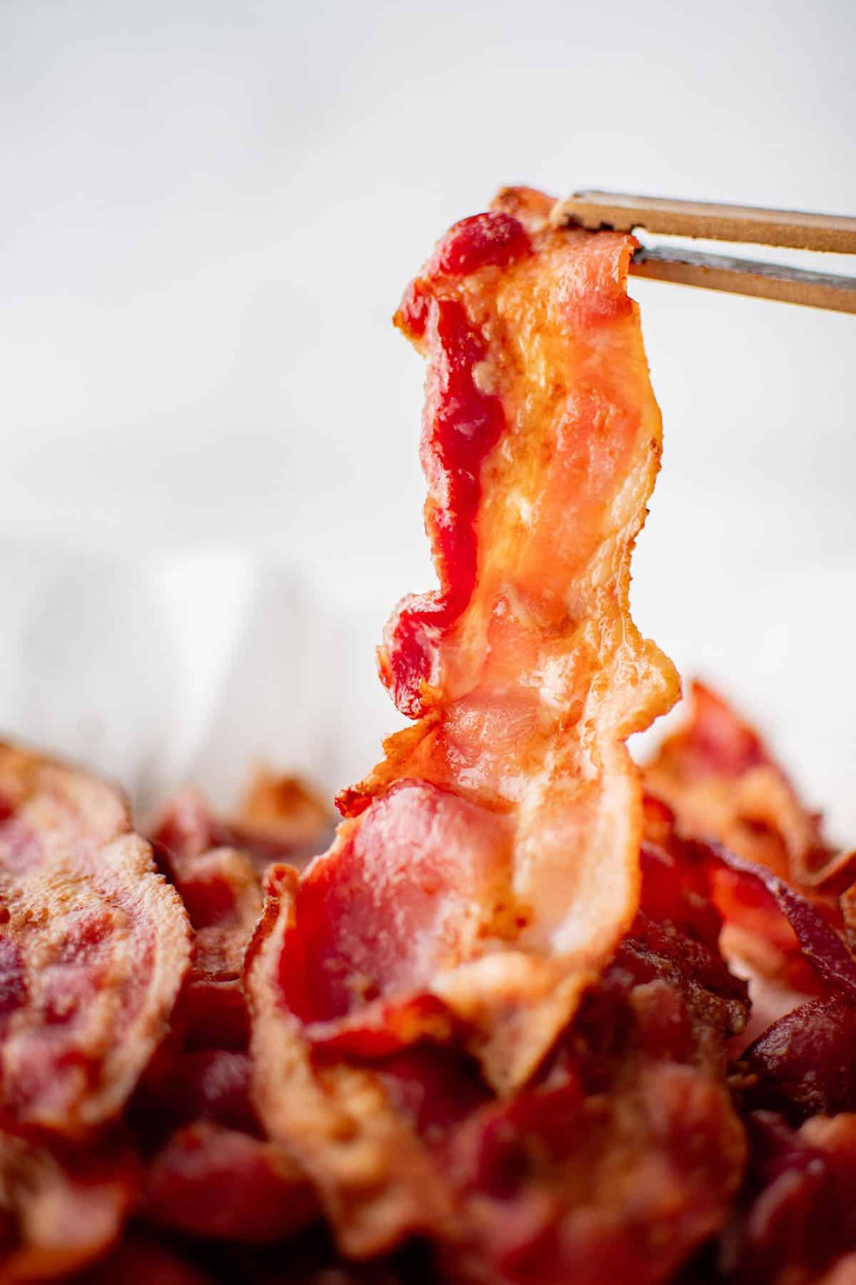foto di pancetta fatta in friggitrice ad aria