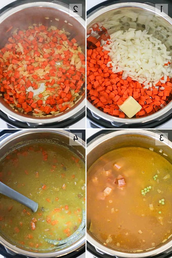Passaggi per preparare la zuppa di piselli spezzati