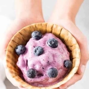 ricetta gelato mirtilli e banana
