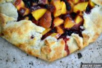 Peach, Strawberry and Blueberry Galette