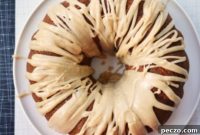 Brown Butter Fudge Drizzled Spiced Pear Cake