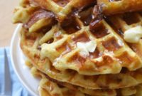 Hearty Maple Bacon Cornmeal Waffles