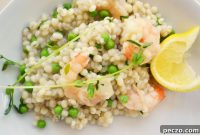 Creamy Barley Risotto with Shrimp and Peas