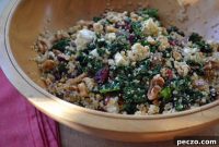 Wholesome Quinoa Kale Feta and Walnut Salad