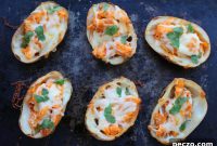 Buffalo Chicken Potato Skins