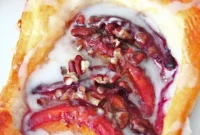 Flaky Peach Puff Danish