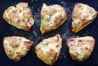 Luscious Rhubarb Cream Scones