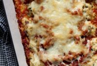 Manicotti Stuffed with Bacon, Spinach, Onion, and Ricotta