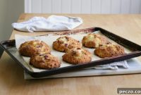 Homestyle Rhubarb Sour Cream Drop Scones
