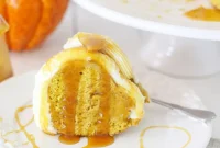 Seasonal Fresh Pumpkin Bundt Cake with Buttercream Frosting