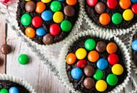 Chocolate-Frosted M and M Cupcakes