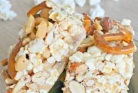 Sweet and Salty Caramel Popcorn Bars
