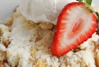 Creamy Strawberry Cheesecake Dump Cake
