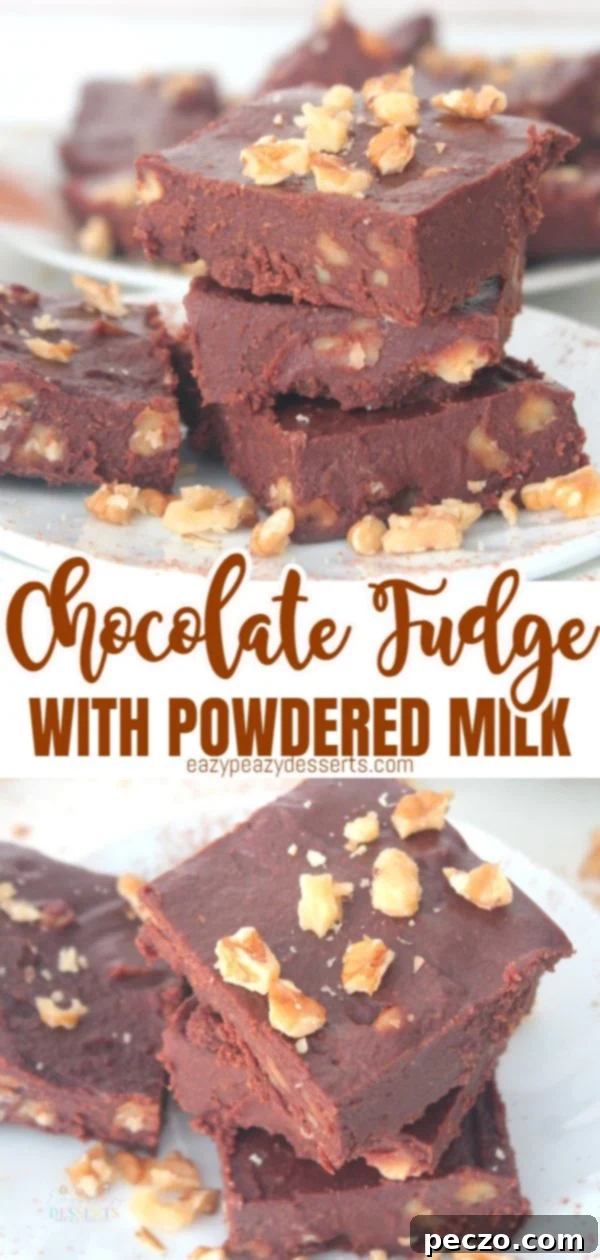 Pin this homemade chocolate fudge recipe