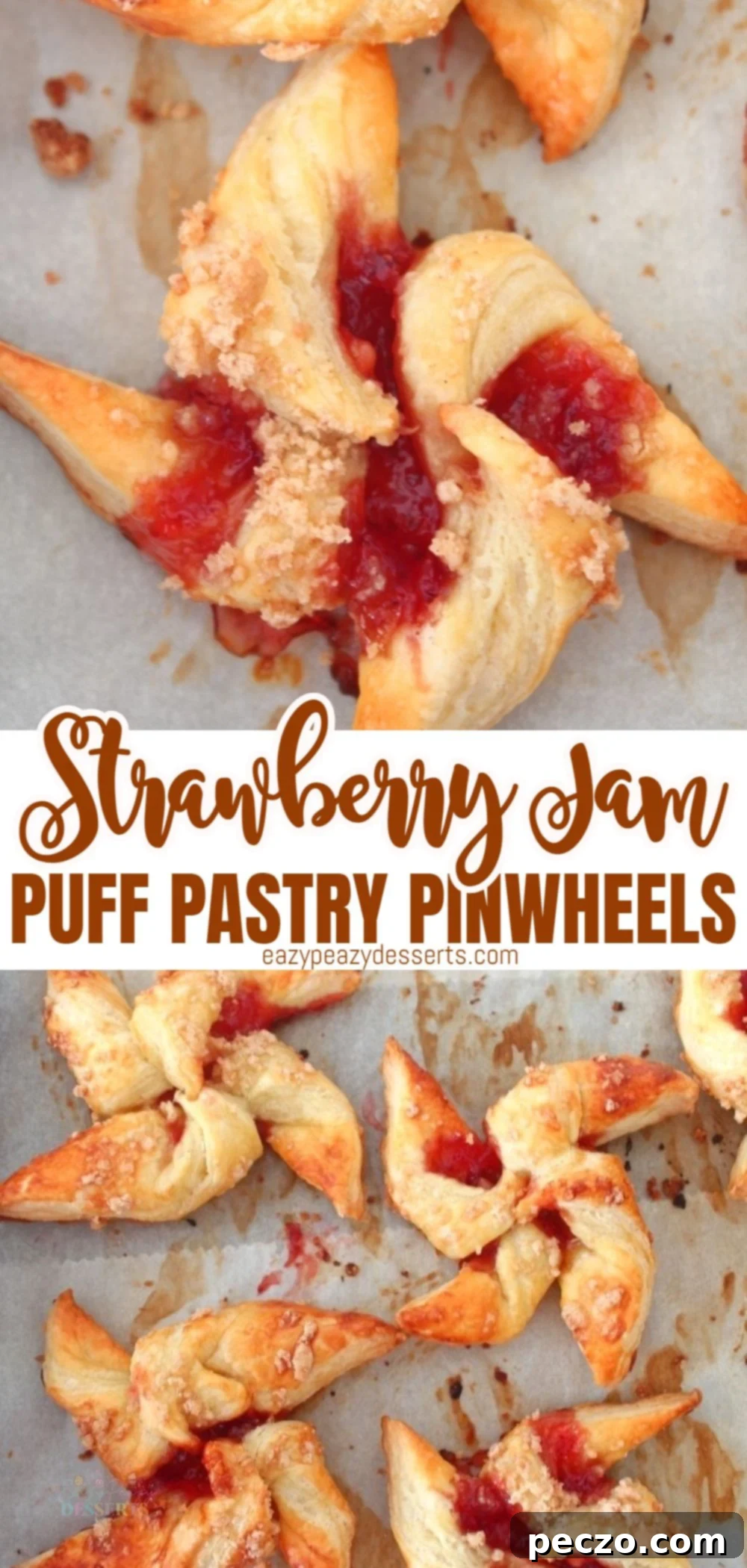 Strawberry puff pastry dessert