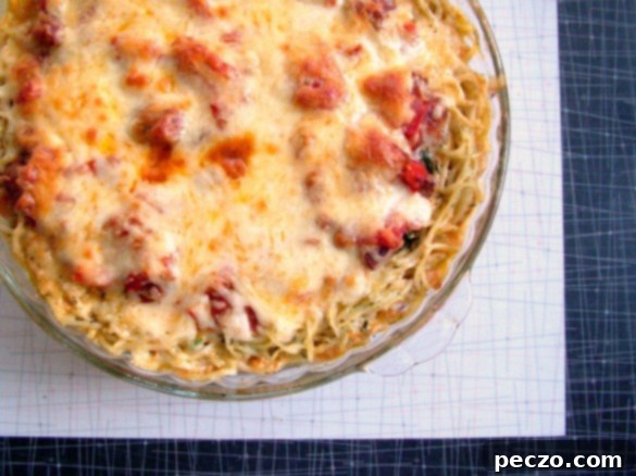 Spaghetti Pie - baked