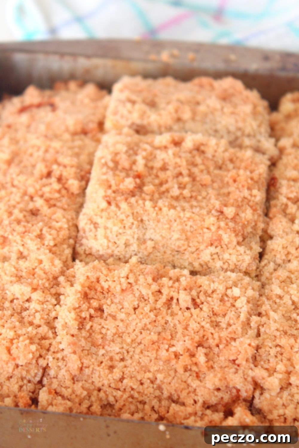 Coffee cake with crumble topping