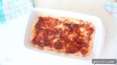 Apple pie filling spread over cake batter