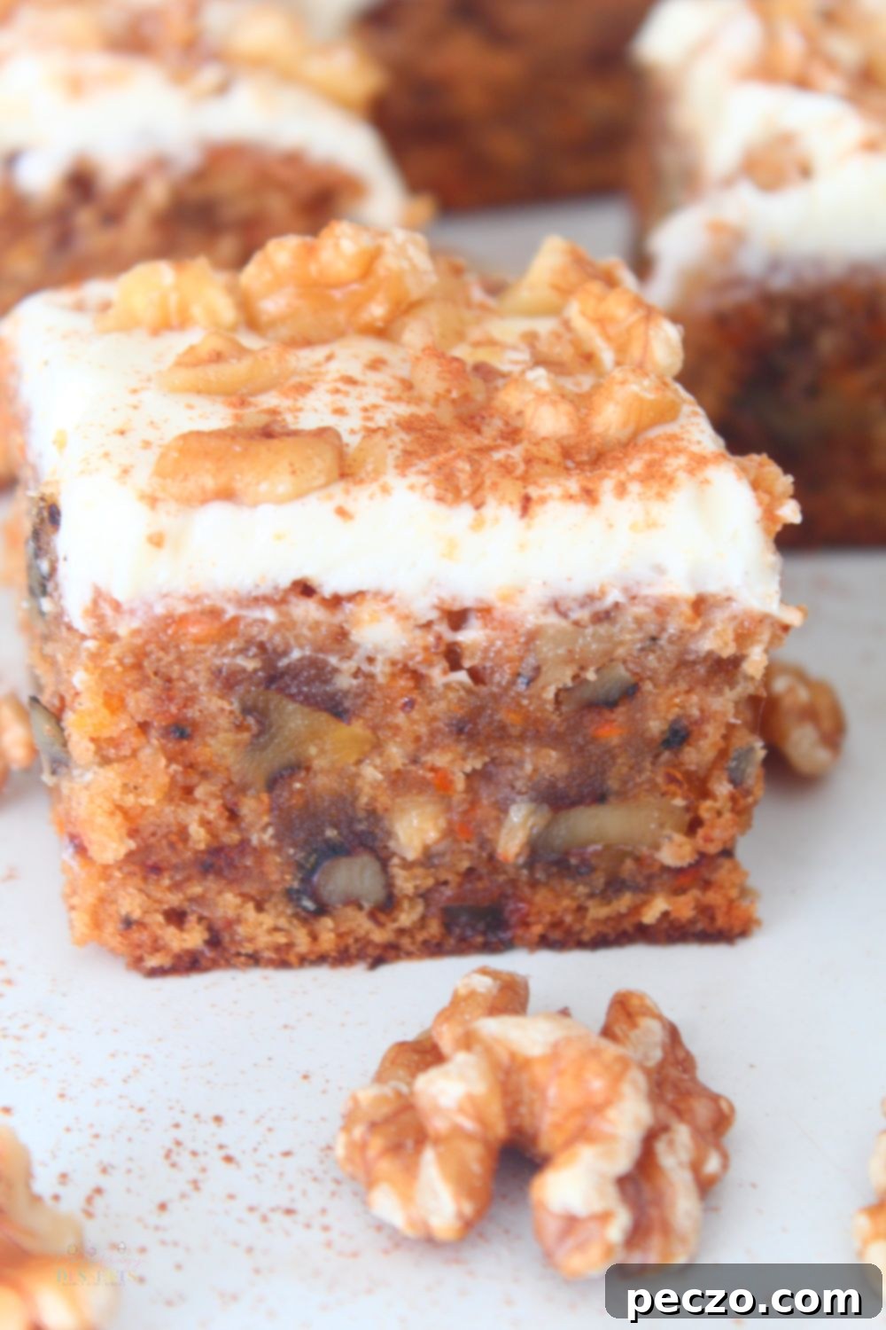 Cream cheese carrot cake bars