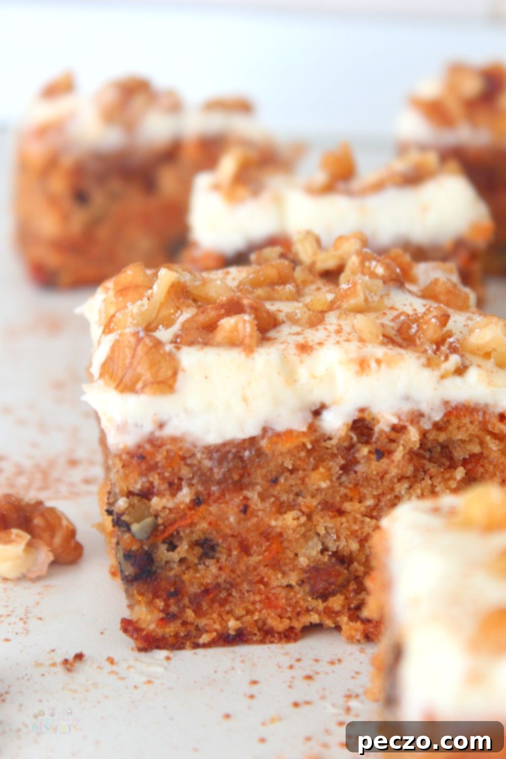 Carrot cake squares