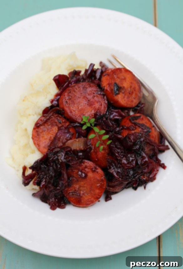 smothered sausage