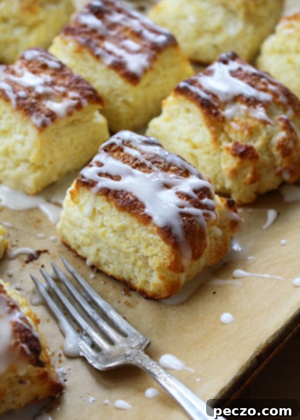 Delicious Meyer Lemon Scones, a perfect blend of sweet and tart flavors.