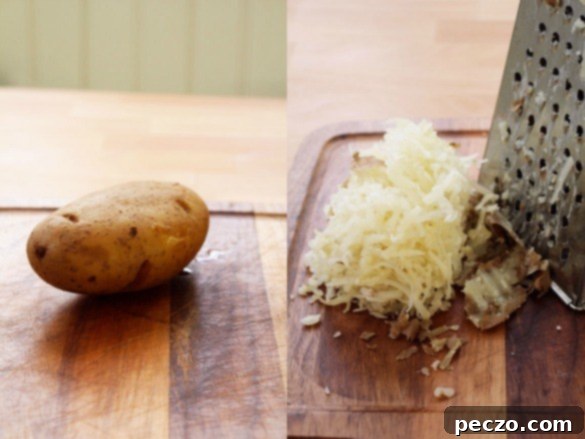 grated potato collage
