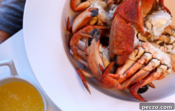 Crab dinner in Tofino with fresh caught crab