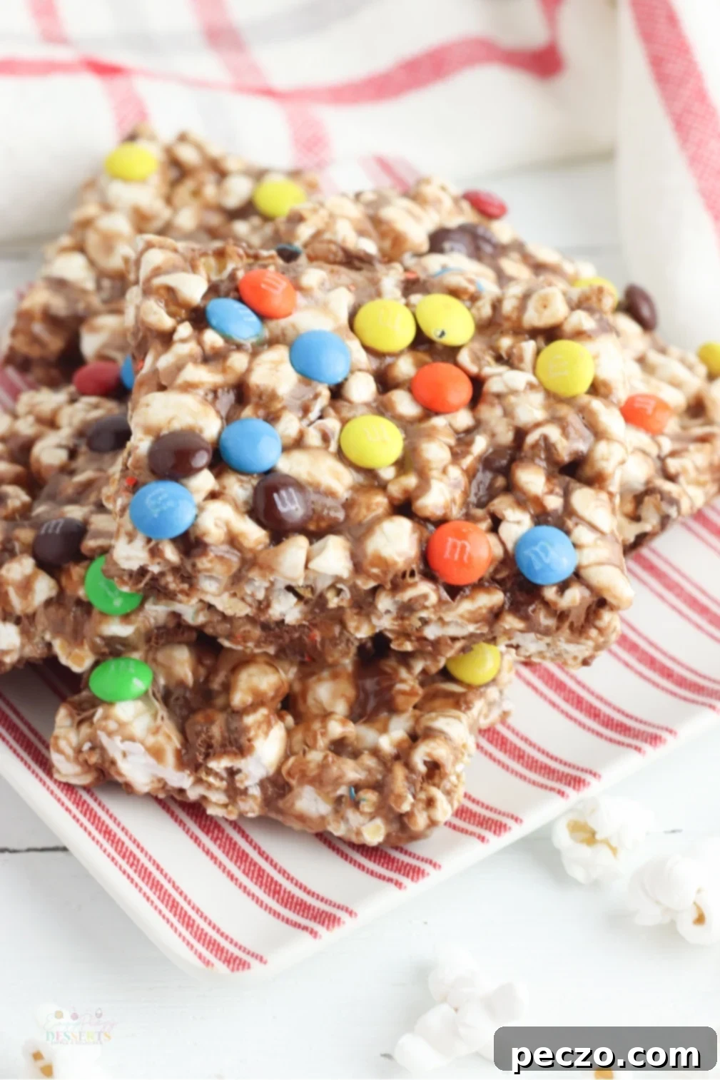 Popcorn bars with different toppings