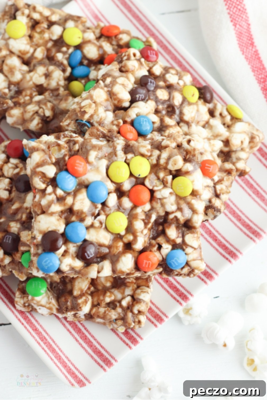 Marshmallow chocolate popcorn bars