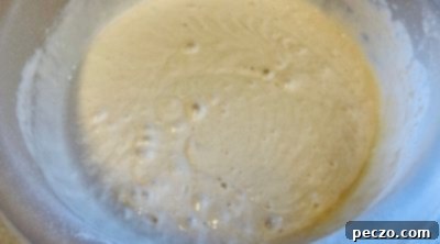 White cake mix prepared in a bowl
