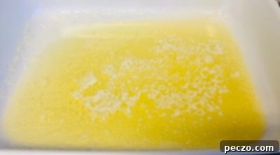 Melting butter in baking dish