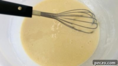 Mixing cobbler batter
