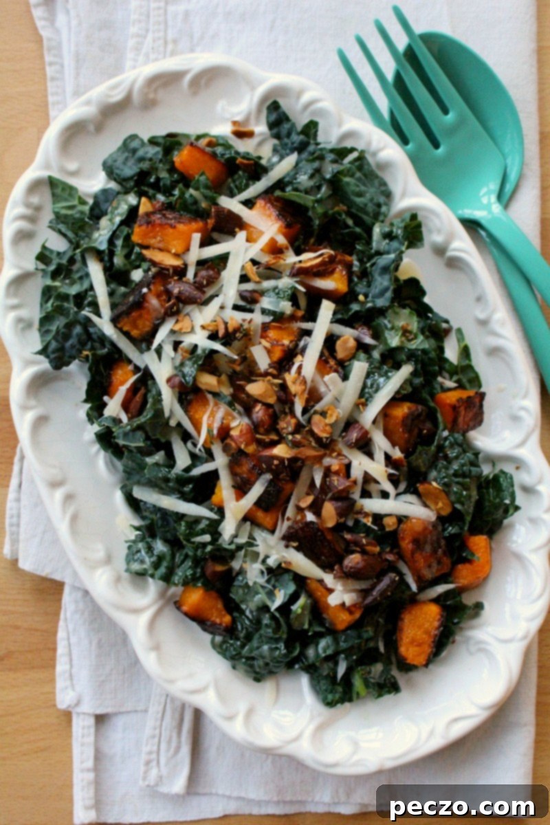 Kale & roasted squash salad