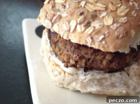 Delicious Lentil, Mushroom, and Pecan Burgers on Buns