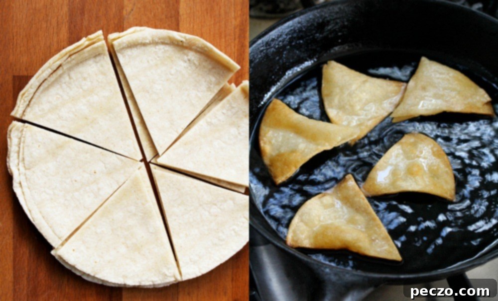 Fresh corn tortillas being prepared for frying into crispy tostadas
