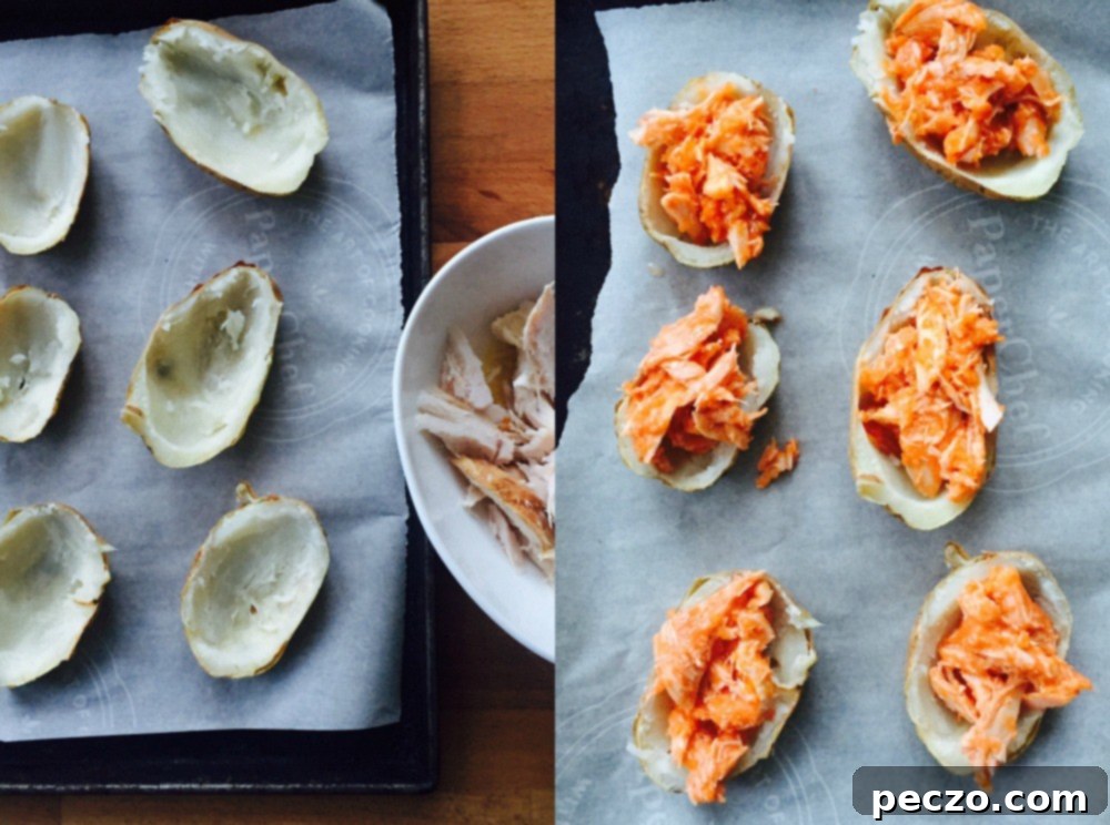 buffalo chicken potato skins 2