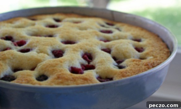 A beautifully baked buttermilk cake, golden brown and inviting, perhaps topped with fresh fruit.