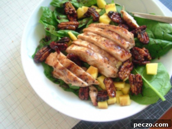 Grilled Chicken & Mango Spinach Salad